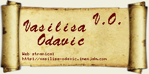 Vasilisa Odavić vizit kartica